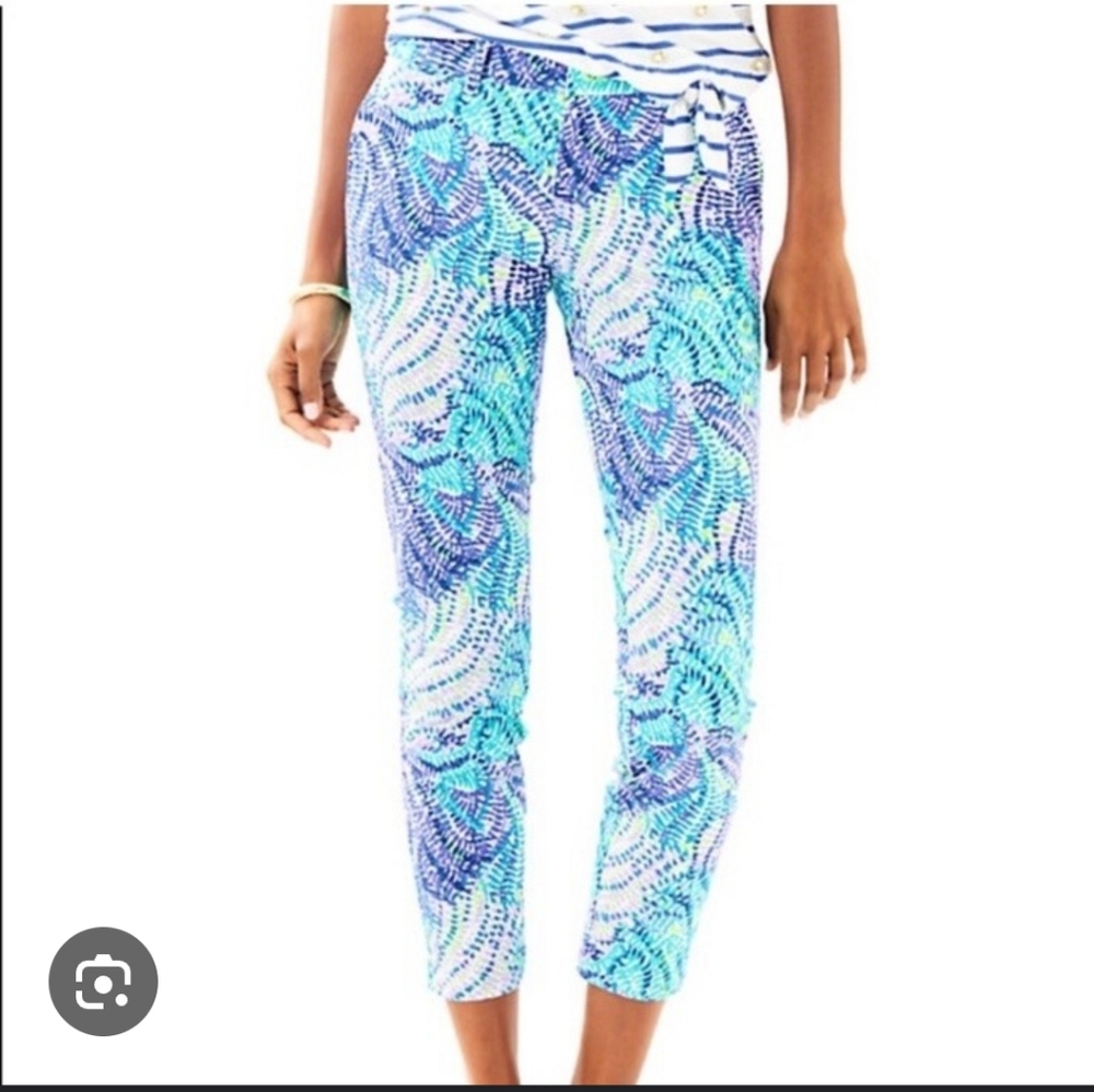 Women's Lilly Pulitzer Cropped Pants Sz 2 - Picture 11 of 11